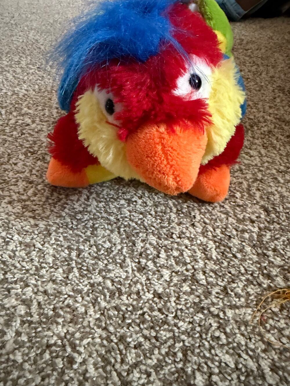 Pillow Pets Pee-Wees Tropical Parrot Plush Red Bird Stuffed Animal 11" 2010 Mini